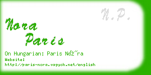 nora paris business card